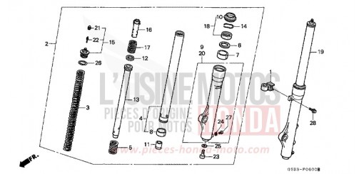 GABEL, VORNE CR80RL de 1990